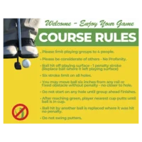 Miniature Golf Rules Sign