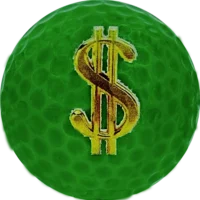 NEW Dollar Sign Novelty  Golf Balls - One Dozen